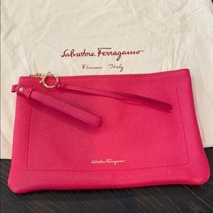 Salvatore Ferragamo leather clutch